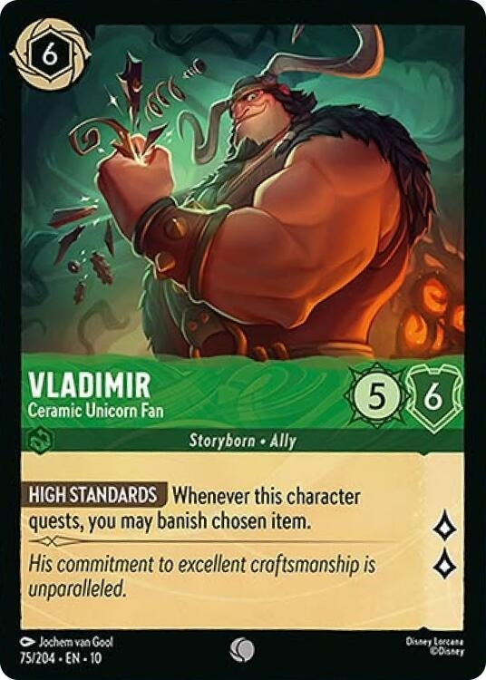 Image for Vladimir - Ceramic Unicorn Fan (75/204) (Whispers in the Well) - Disney Lorcana