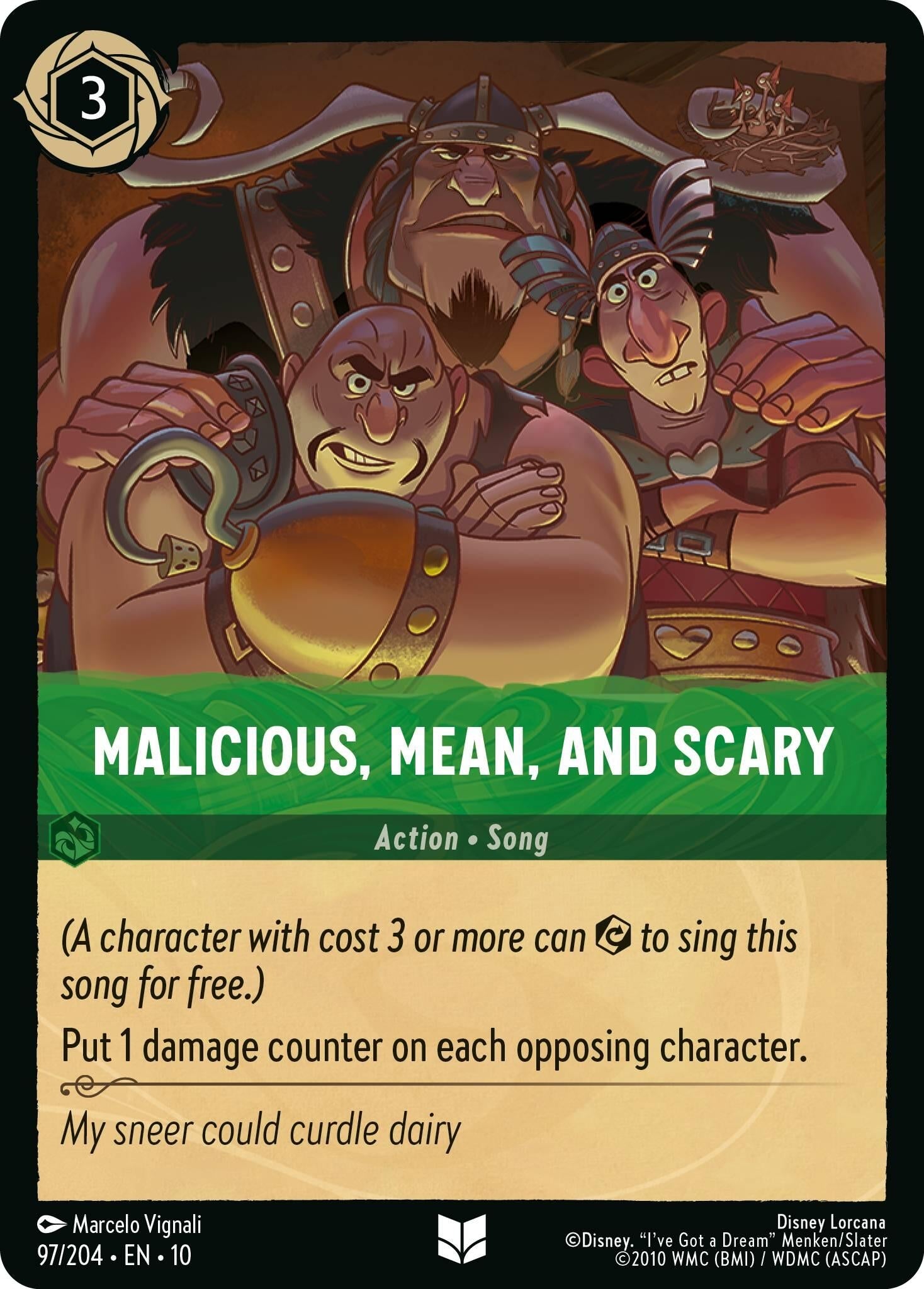 Image for Malicious, Mean, and Scary (97/204) (Whispers in the Well) - Disney Lorcana