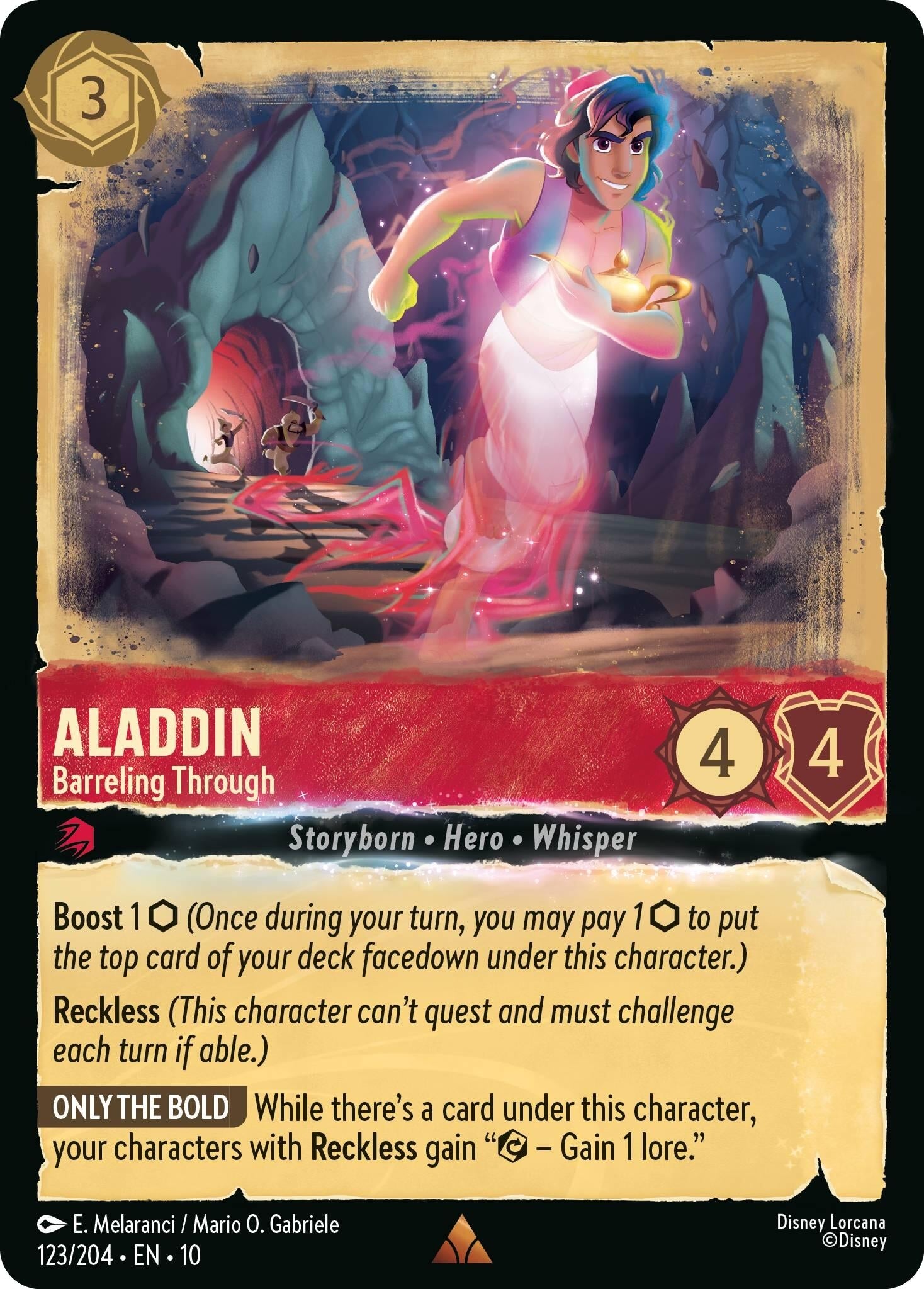 Image for Aladdin - Barreling Through (123/204) (Whispers in the Well) - Disney Lorcana