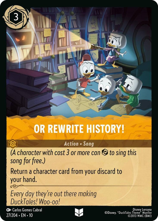 Image for Or Rewrite History! (27/204) (Whispers in the Well) - Disney Lorcana