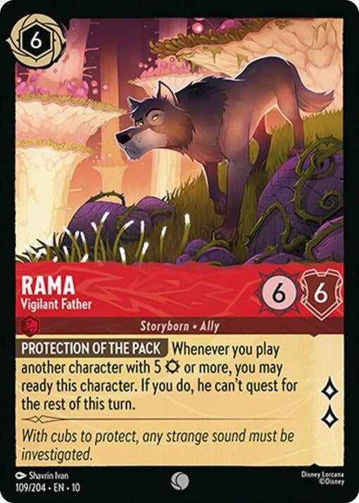 Image for Rama - Vigilant Father (109/204) (Whispers in the Well) - Disney Lorcana