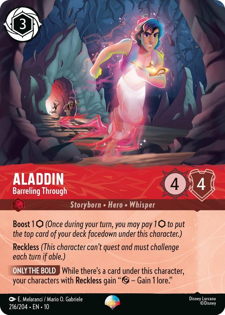 Image for Aladdin - Barreling Through (Epic) (216/204) (Whispers in the Well) - Disney Lorcana