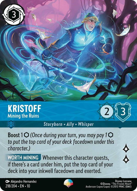 Image for Kristoff - Mining the Ruins (Epic) (218/204) (Whispers in the Well) - Disney Lorcana