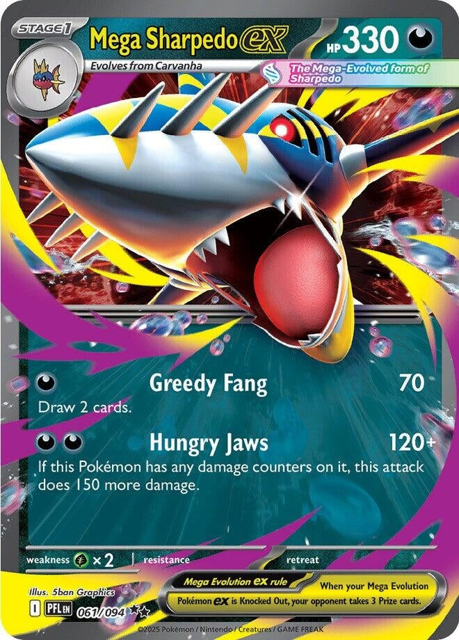 Mega Sharpedo ex (061/094) (ME02: Phantasmal Flames) (PFL)