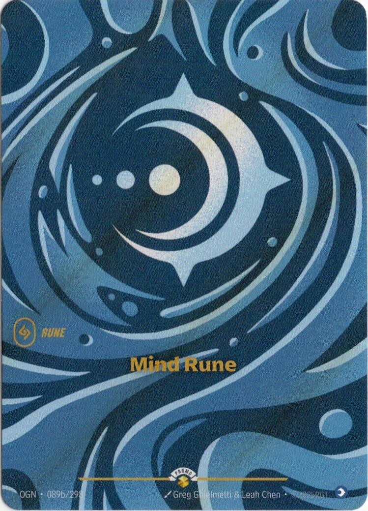 Image for Mind Rune (089b/298) (Riftbound Organized Play Promotional Cards) - Riftbound: League of Legends Trading Card Game