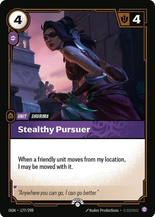 Image for Stealthy Pursuer (177/298) (Riftbound Organized Play Promotional Cards) - Riftbound: League of Legends Trading Card Game