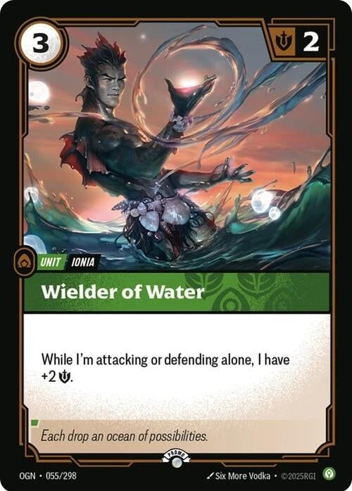 Image for Wielder of Water (055/298) (Riftbound Organized Play Promotional Cards) - Riftbound: League of Legends Trading Card Game