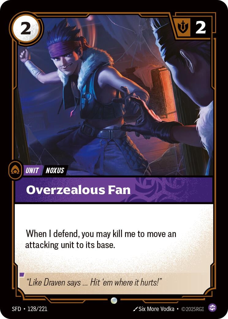 Image for Overzealous Fan (128/221) (Spiritforged) - Riftbound: League of Legends Trading Card Game