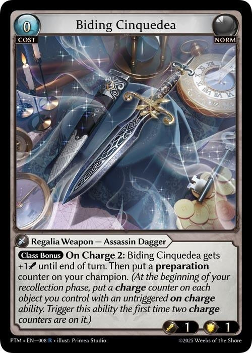 Image for Biding Cinquedea (008) (Phantom Monarchs) - Grand Archive TCG
