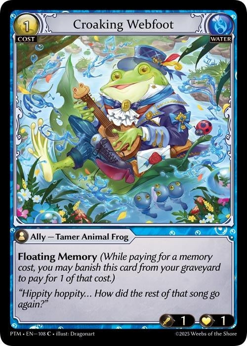 Image for Croaking Webfoot (108) (Phantom Monarchs) - Grand Archive TCG