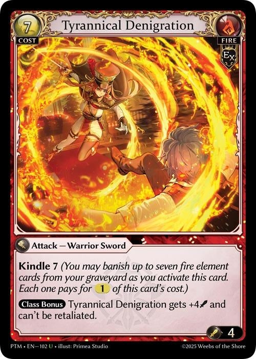 Image for Tyrannical Denigration (102) (Phantom Monarchs) - Grand Archive TCG