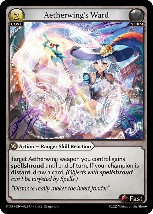 Image for Aetherwing's Ward (Curio Foil) (028) (Phantom Monarchs) - Grand Archive TCG