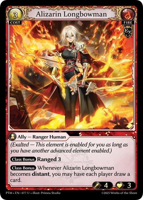 Image for Alizarin Longbowman (Curio Foil) (077) (Phantom Monarchs) - Grand Archive TCG
