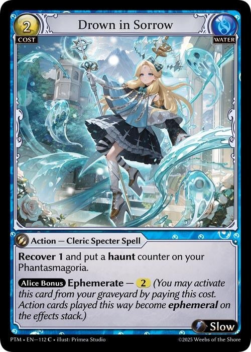 Image for Drown in Sorrow (Curio Foil) (112) (Phantom Monarchs) - Grand Archive TCG