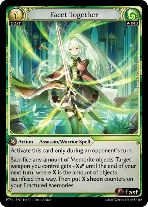 Image for Facet Together (Curio Foil) (143) (Phantom Monarchs) - Grand Archive TCG