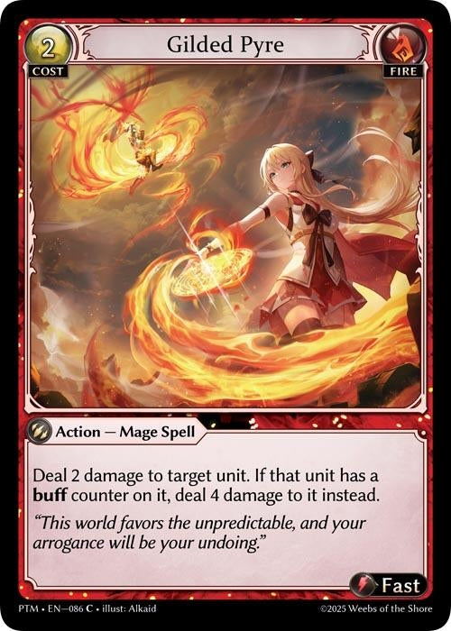Image for Gilded Pyre (Curio Foil) (086) (Phantom Monarchs) - Grand Archive TCG