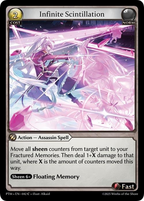 Image for Infinite Scintillation (Curio Foil) (042) (Phantom Monarchs) - Grand Archive TCG