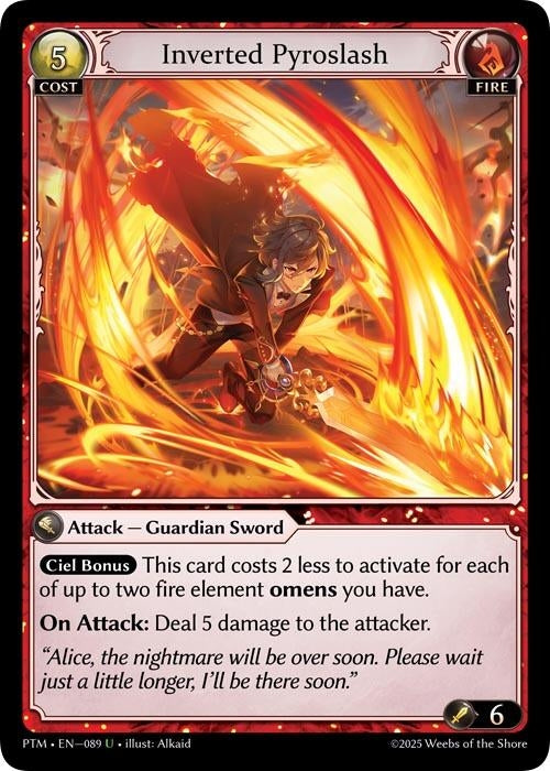Image for Inverted Pyroslash (Curio Foil) (089) (Phantom Monarchs) - Grand Archive TCG