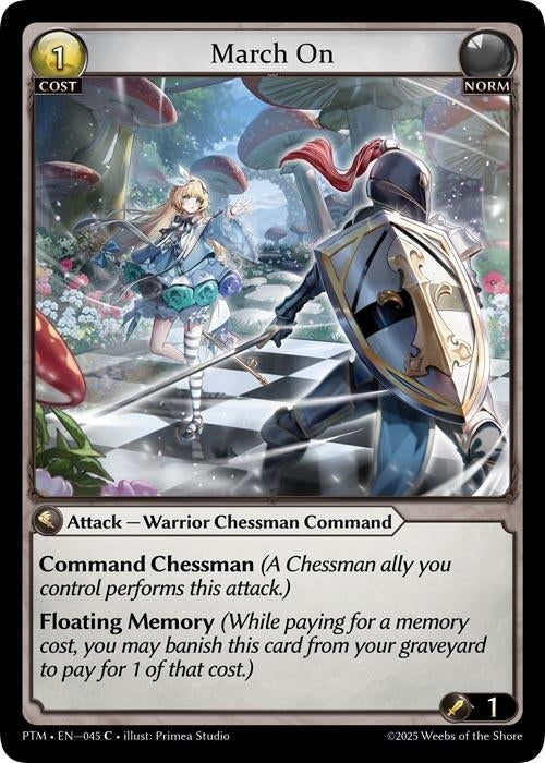 Image for March On (Curio Foil) (045) (Phantom Monarchs) - Grand Archive TCG