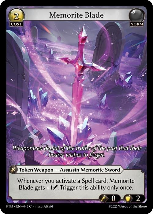 Image for Memorite Blade (Curio Foil) (046) (Phantom Monarchs) - Grand Archive TCG