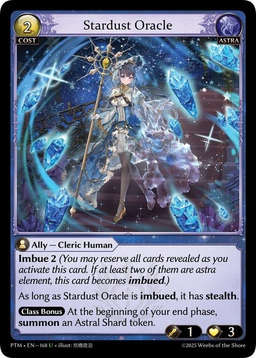 Image for Stardust Oracle (Curio Foil) (168) (Phantom Monarchs) - Grand Archive TCG