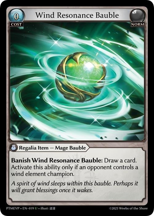 Image for Wind Resonance Bauble (019) (Phantom Monarchs Event Pack) - Grand Archive TCG