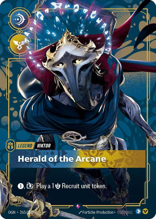 Image for Viktor - Herald of the Arcane (Metal) (265/298) (Riftbound Organized Play Promotional Cards) - Riftbound: League of Legends Trading Card Game