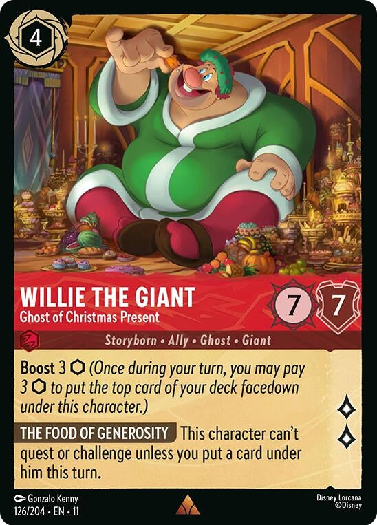 Image for Willie the Giant - Ghost of Christmas Present (126/204) (Winterspell) - Disney Lorcana