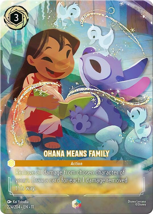 Image for Ohana Means Family (Enchanted) (224/204) (Winterspell) - Disney Lorcana