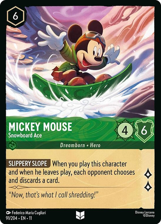 Image for Mickey Mouse - Snowboard Ace (91/204) (Winterspell) - Disney Lorcana