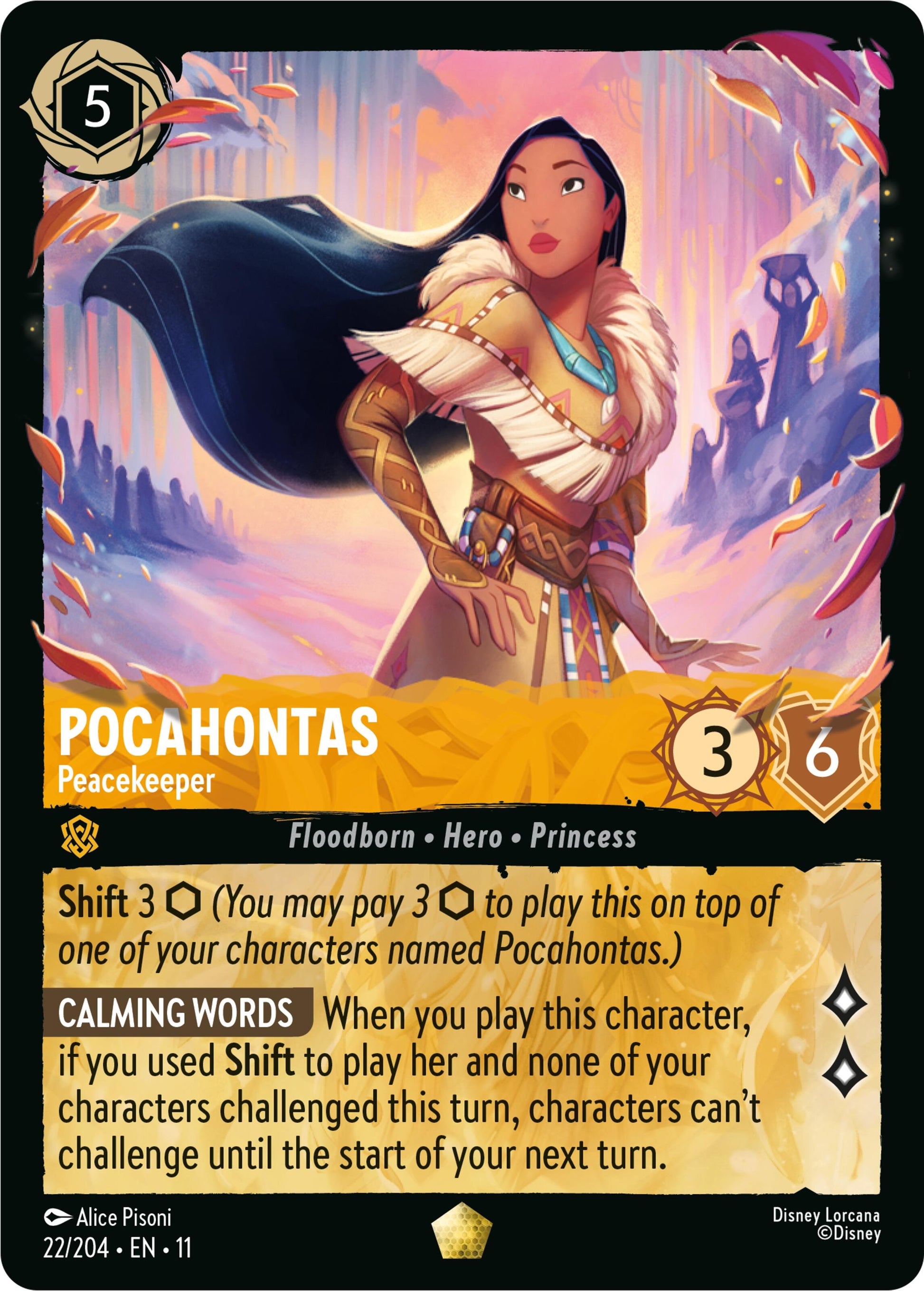 Image for Pocahontas - Peacekeeper (22/204) (Winterspell) - Disney Lorcana