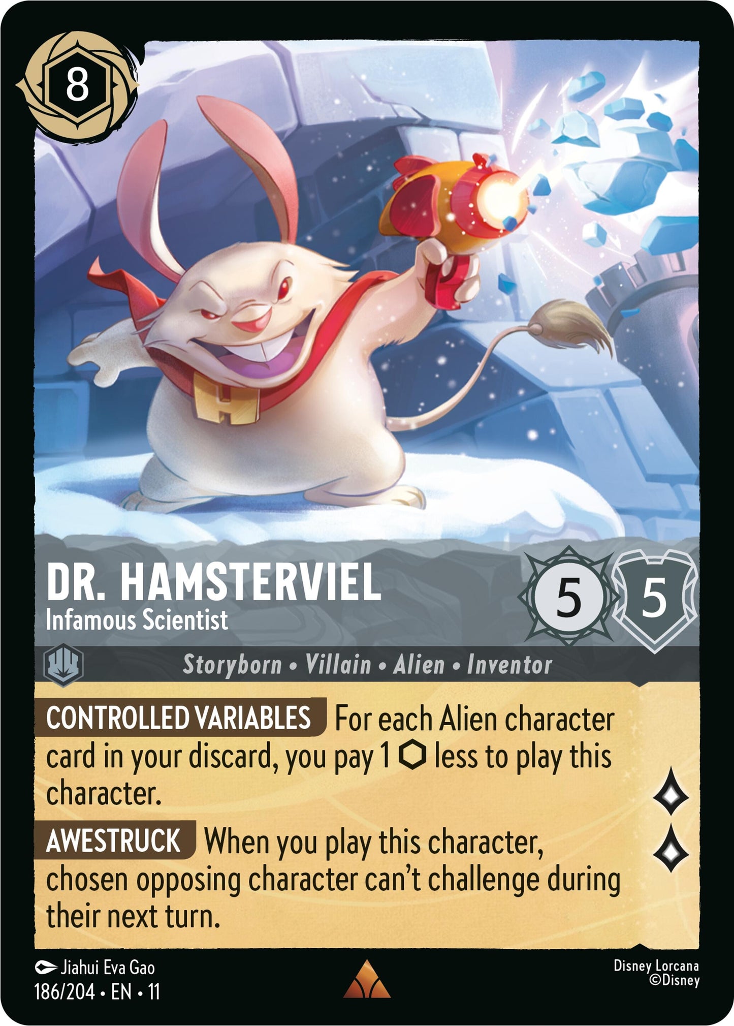 Image for Dr. Hamsterviel - Infamous Scientist (186/204) (Winterspell) - Disney Lorcana