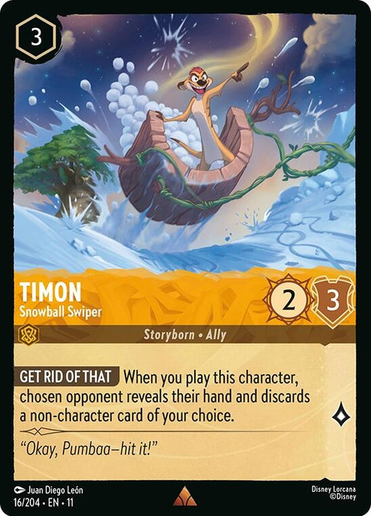 Image for Timon - Snowball Swiper (16/204) (Winterspell) - Disney Lorcana