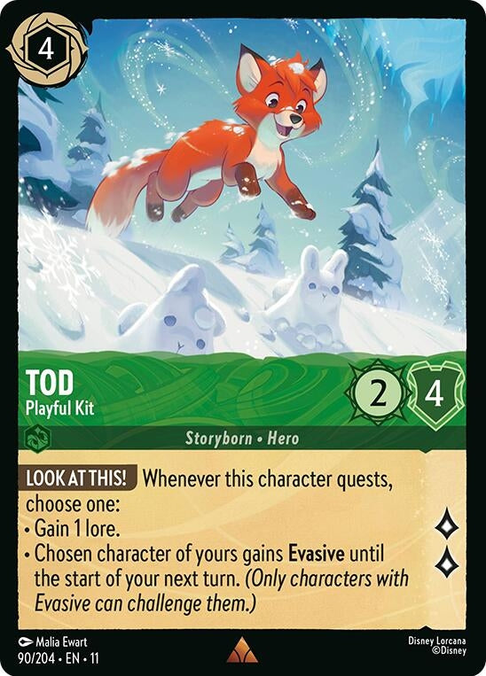 Image for Tod - Playful Kit (90/204) (Winterspell) - Disney Lorcana