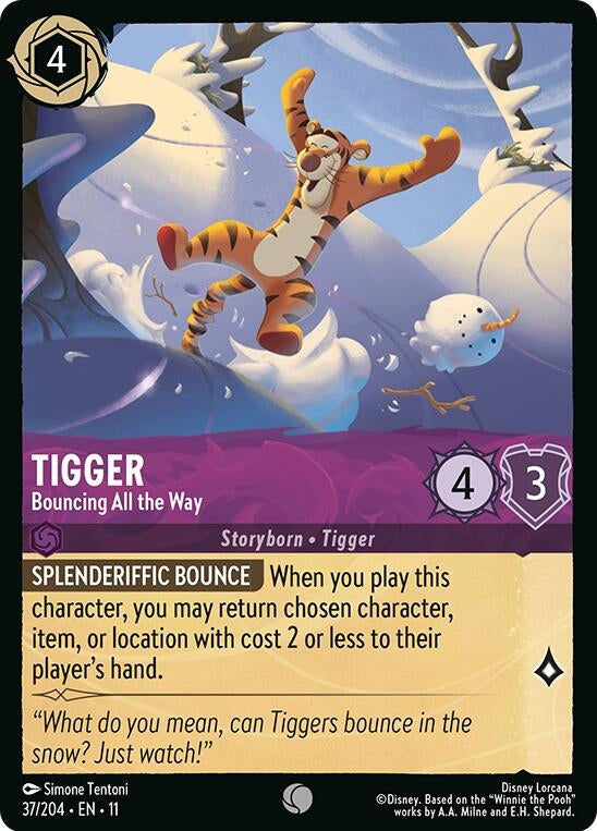 Image for Tigger - Bouncing All the Way (37/204) (Winterspell) - Disney Lorcana
