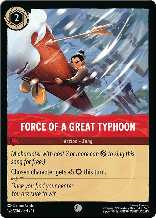 Image for Force of a Great Typhoon (128/204) (Winterspell) - Disney Lorcana