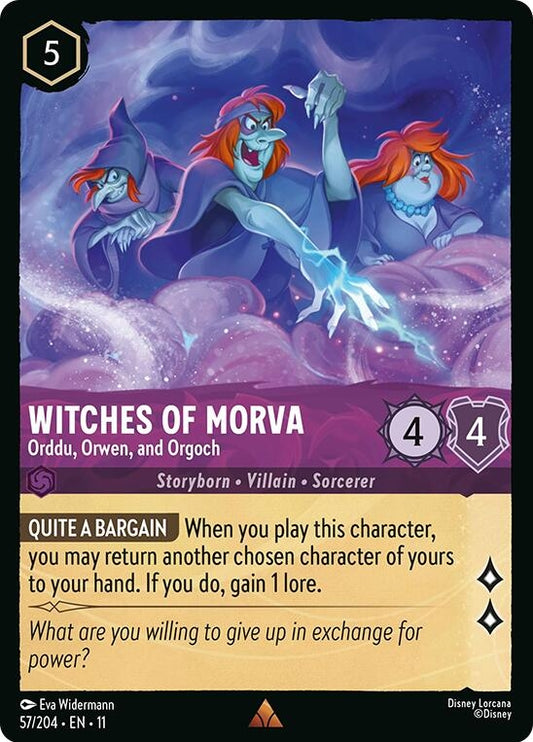 Image for Witches of Morva - Orddu, Orwen, and Orgoch (57/204) (Winterspell) - Disney Lorcana
