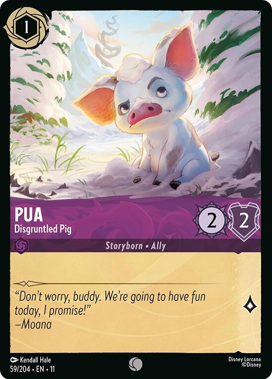 Image for Pua - Disgruntled Pig (59/204) (Winterspell) - Disney Lorcana