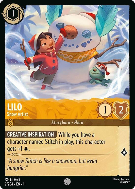 Image for Lilo - Snow Artist (2/204) (Winterspell) - Disney Lorcana