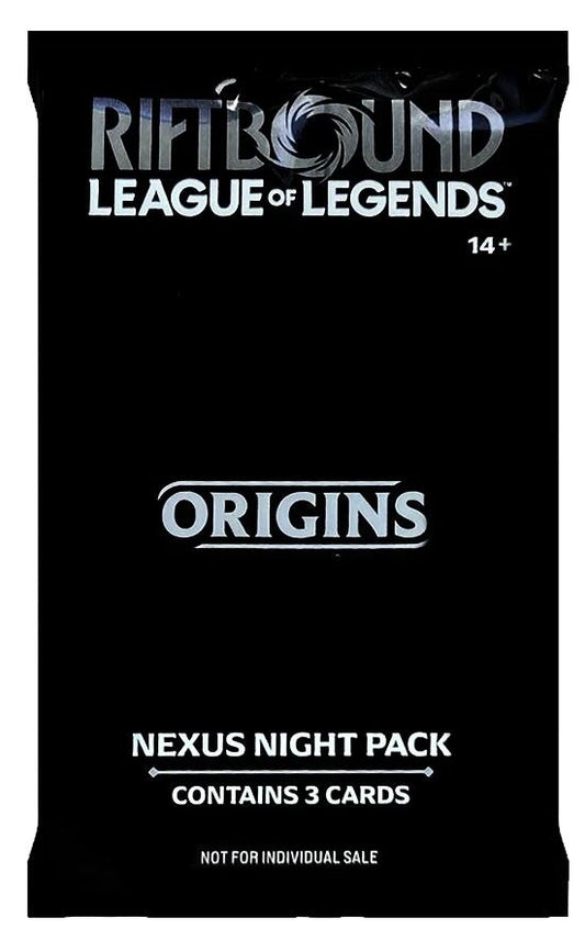 Image for Origins - Nexus Night Promo Pack - Riftbound: League of Legends Trading Card Game
