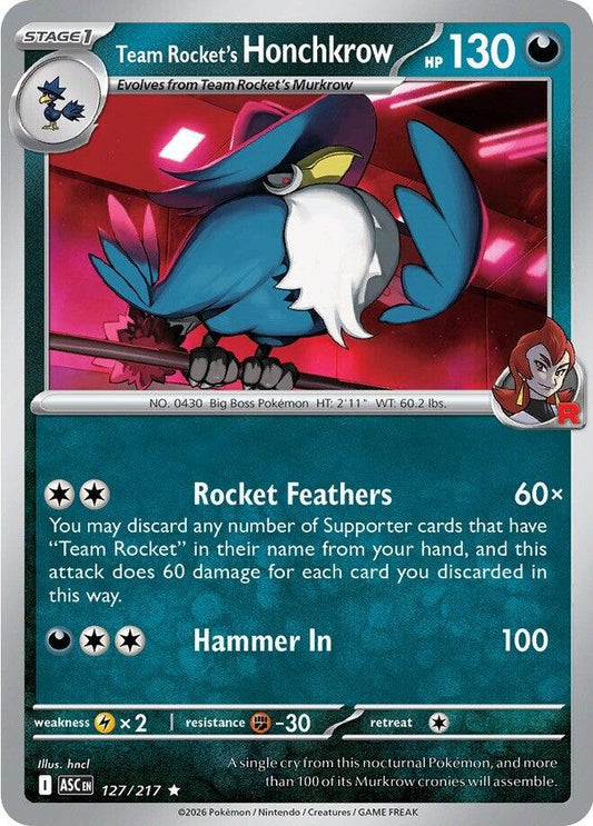 Image for Team Rocket's Honchkrow (127/217) (ME: Ascended Heroes) (ASC) - Pokemon