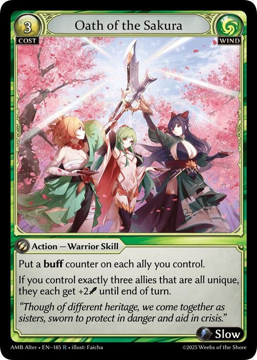 Image for Oath of the Sakura (185) (Mortal Ambition Alter Edition) - Grand Archive TCG