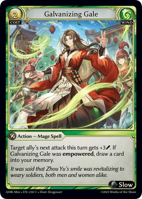 Image for Galvanizing Gale (234) (Mortal Ambition Alter Edition) - Grand Archive TCG