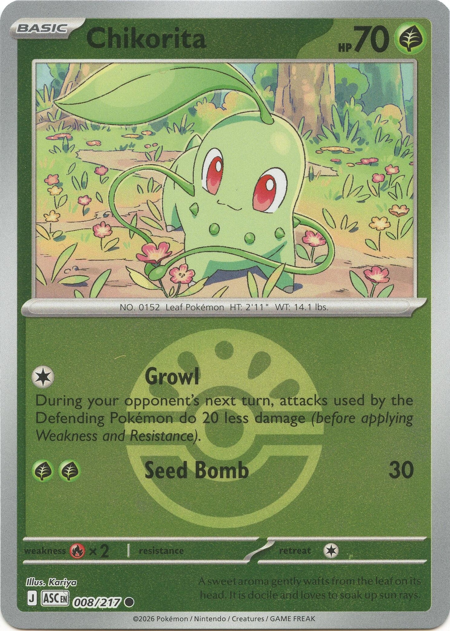 Image for Chikorita (Friend Ball) (008/217) (ME: Ascended Heroes) (ASC) - Pokemon
