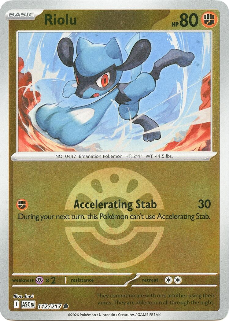 Image for Riolu (Friend Ball) (112/217) (ME: Ascended Heroes) (ASC) - Pokemon
