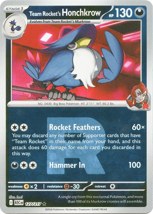 Image for Team Rocket's Honchkrow (Team Rocket) (127/217) (ME: Ascended Heroes) (ASC) - Pokemon