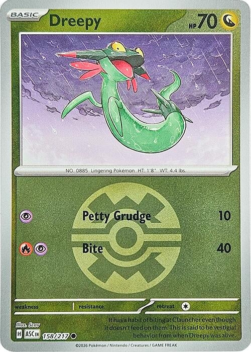 Image for Dreepy - 158/217 (Quick Ball) (158/217) (ME: Ascended Heroes) (ASC) - Pokemon