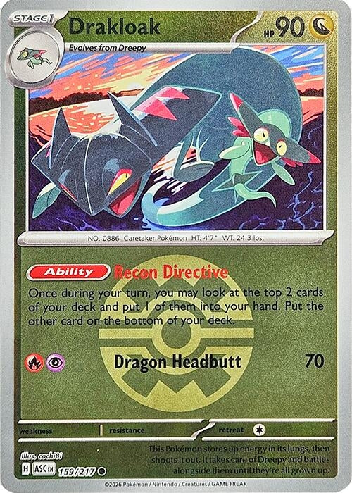 Image for Drakloak - 159/217 (Quick Ball) (159/217) (ME: Ascended Heroes) (ASC) - Pokemon