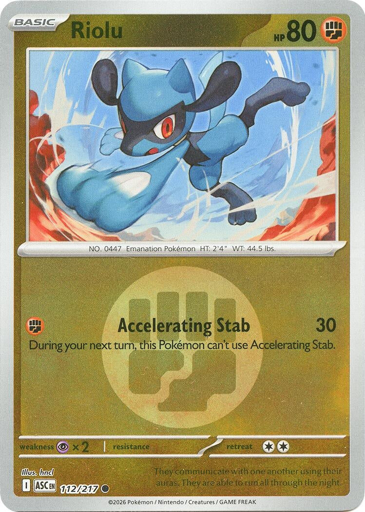 Image for Riolu (Energy Symbol Pattern) (112/217) (ME: Ascended Heroes) (ASC) - Pokemon