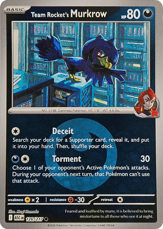 Image for Team Rocket's Murkrow (Energy Symbol Pattern) (126/217) (ME: Ascended Heroes) (ASC) - Pokemon